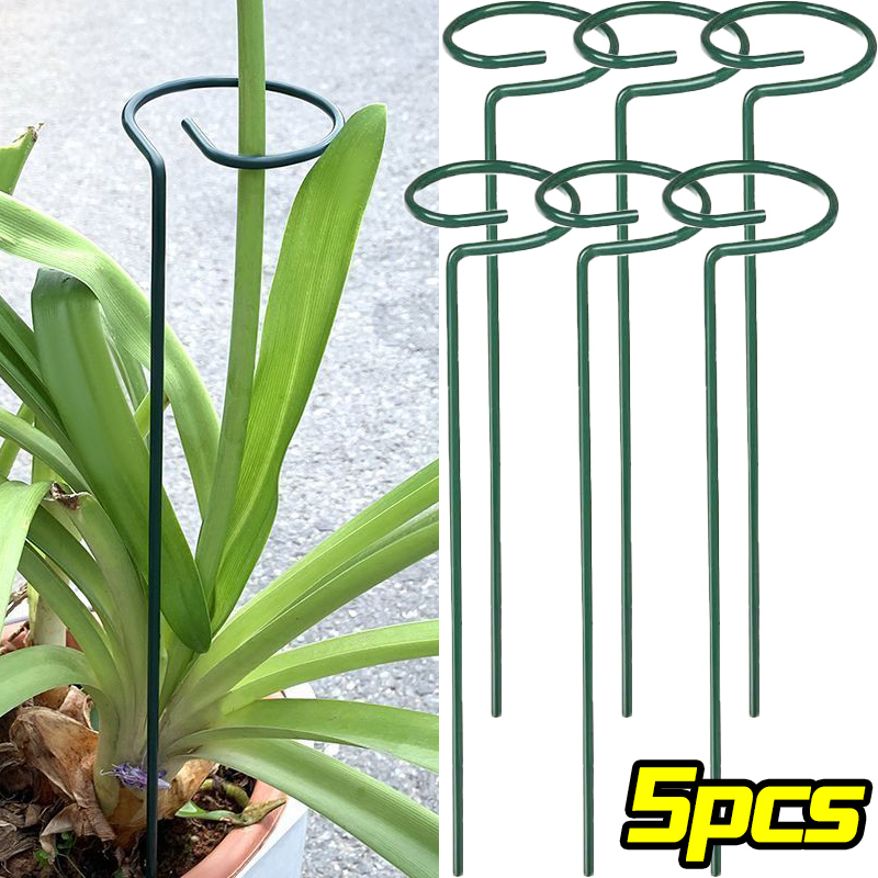 Plant Support Stake - 1/10 szt. Metalowy pierścień podpórka do
