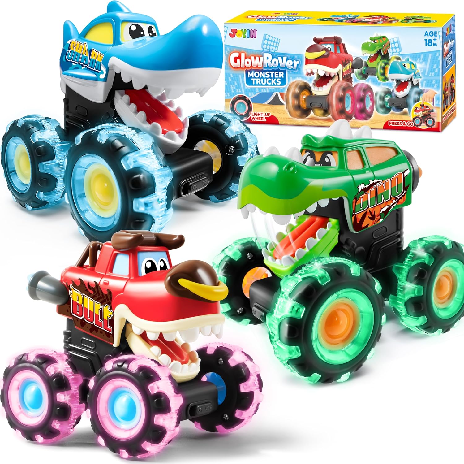 Monstera - JOYFY 3-pak Samochodzików Monster Truck z