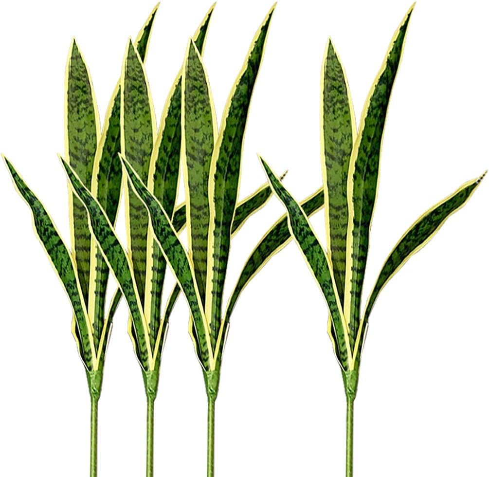 Snake Plant - 4 PCS Fake Artificial Snake Faux