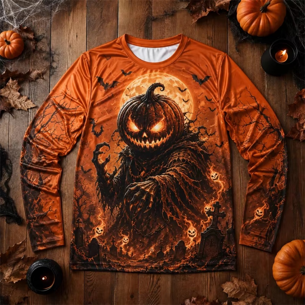 Monstera - Koszulka męska z długim rękawem, Halloween,