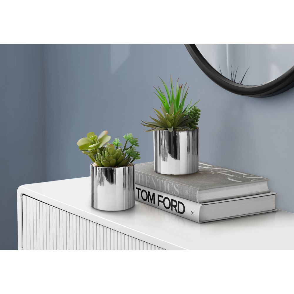 Succulent Set - Zestaw 2 sztucznych sukulentów, 7 cali