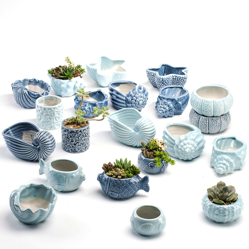 Snake Plant Ceramic - Urocza doniczka w stylu europejskim, porcelanowa,