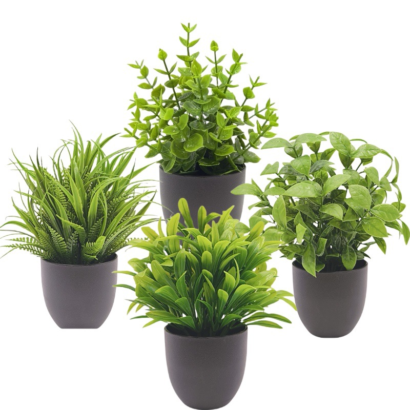 Succulent Set - Sztuczna zielona roślina bonsai, dekoracja wnętrz
