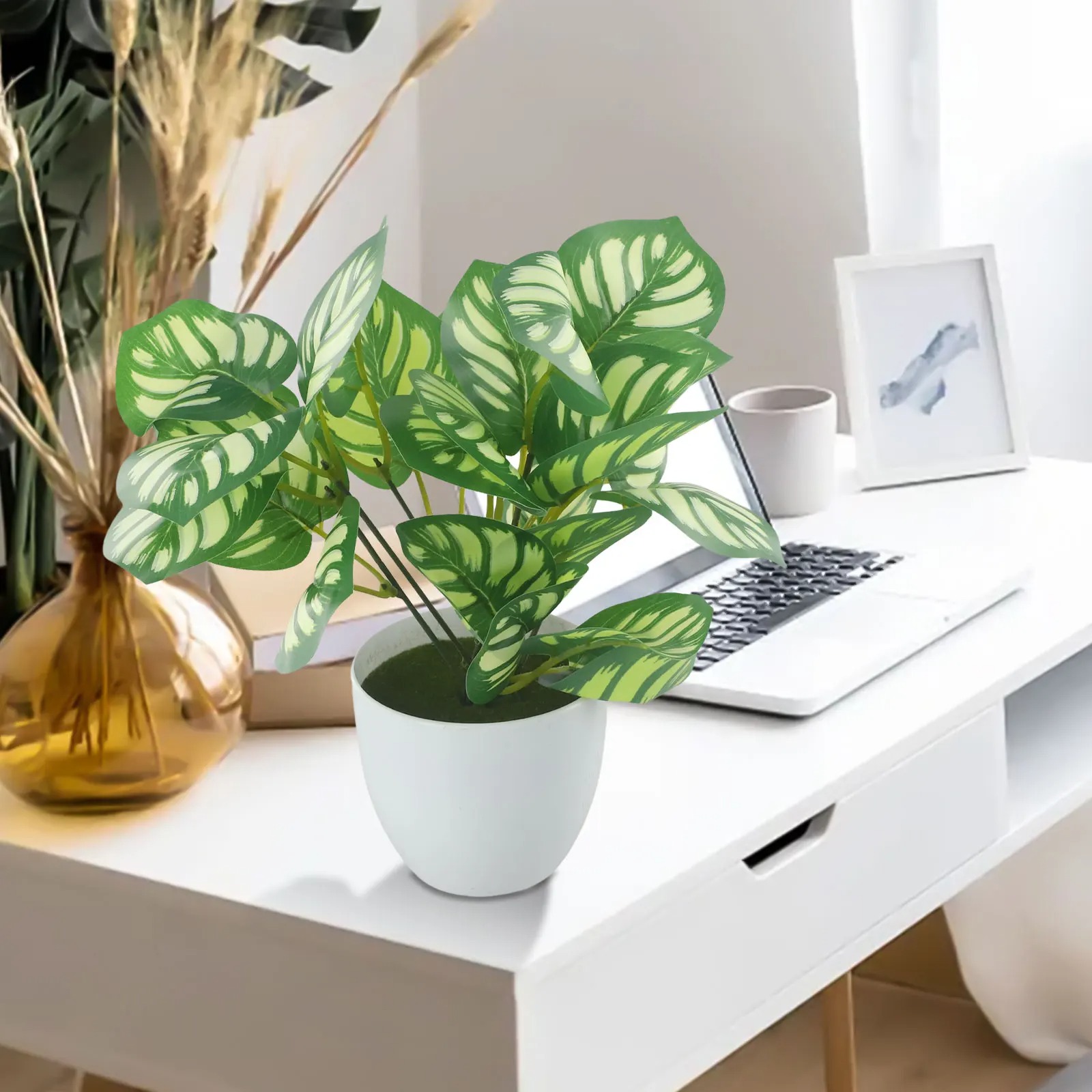 1PC Sztuczne liście Doniczka B – Snake Plant recenzja i cena