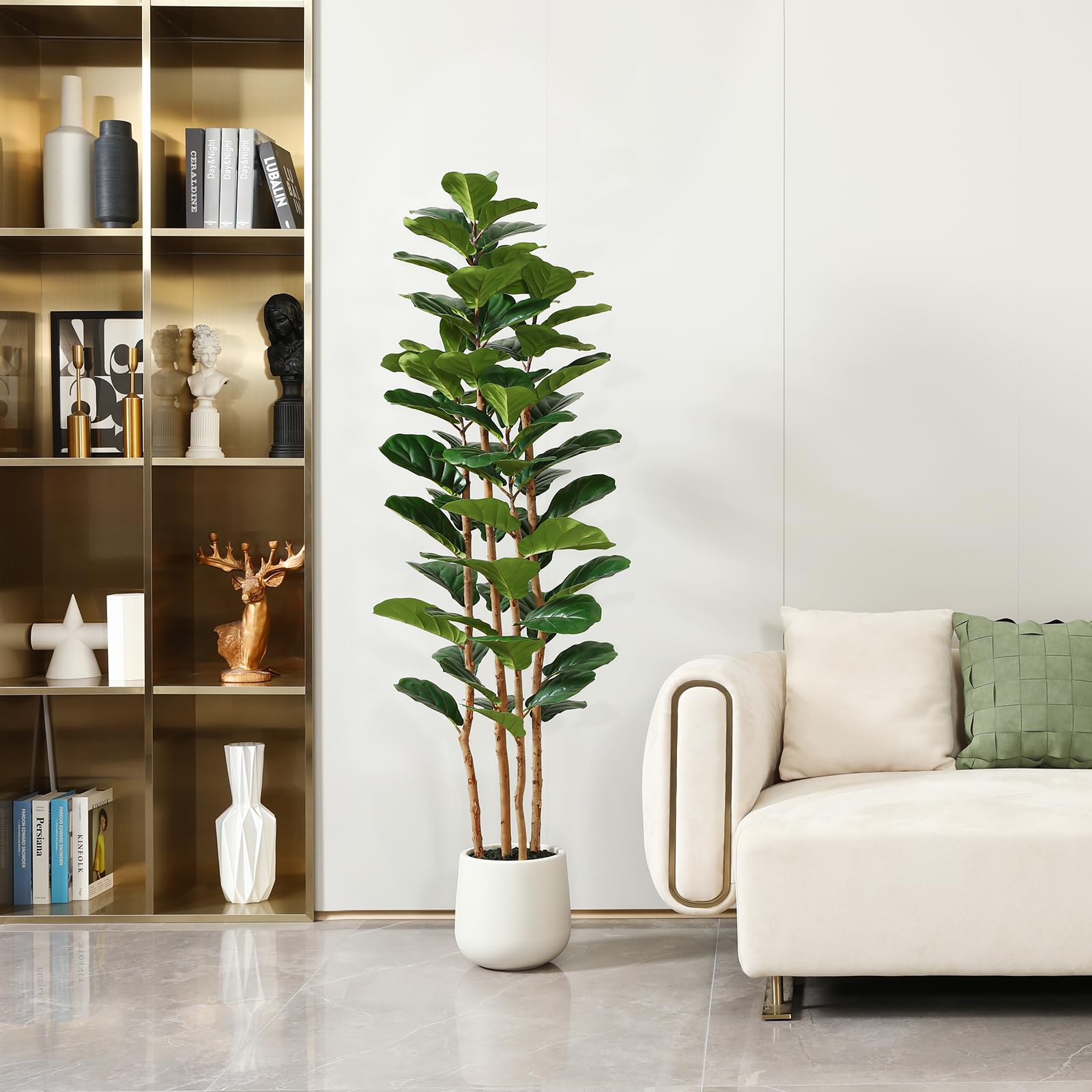 Sztuczne drzewo figowe z biały – Fiddle Leaf Fig recenzja i cena